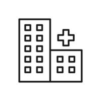 Editable Icon of Hospital, Vector illustration isolated on white background. using for Presentation, website or mobile app