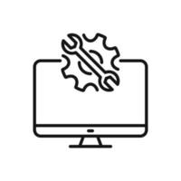 Editable Icon of Laptop Setup, Vector illustration isolated on white background. using for Presentation, website or mobile app