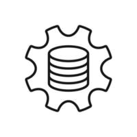 Editable Icon of Database Setup, Vector illustration isolated on white background. using for Presentation, website or mobile app