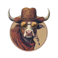 American patriot Bull cow, buffalo, artwork, illustration, vector, graphic. America patriotism art tshirt design, t-shirt, AI Generative png
