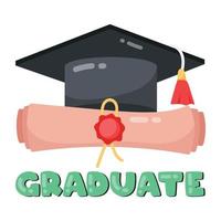 Trendy Graduate Concepts vector