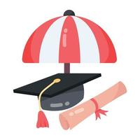 Trendy Academic Insurance vector