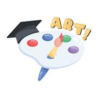 Trendy Art Education vector