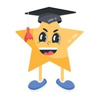 Trendy Bright Student vector