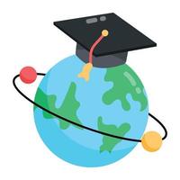 Trendy Global Education vector