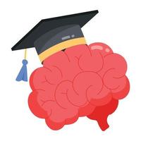 Trendy Brain Education vector