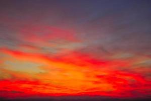 Real amazing panoramic sunrise or sunset sky with gentle colorful clouds. Long panorama, crop it photo