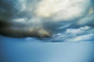 Lightning thunderstorm flash over the night sky. Concept on topic weather, cataclysms photo