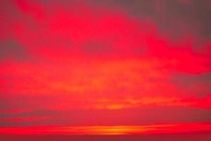 Real amazing panoramic sunrise or sunset sky with gentle colorful clouds. Long panorama, crop it photo