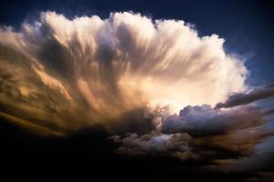 Lightning thunderstorm flash over the night sky. Concept on topic weather, cataclysms photo