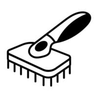 Trendy Grooming Brush vector