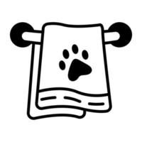 Trendy Dog Towel vector