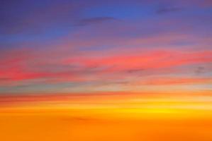 Real amazing panoramic sunrise or sunset sky with gentle colorful clouds. Long panorama, crop it photo