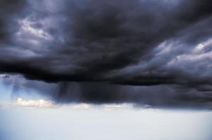 Lightning thunderstorm flash over the night sky. Concept on topic weather, cataclysms photo