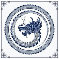 Happy Chinese new year 2024 Zodiac sign year of the Dragon vector