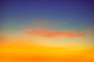 Real amazing panoramic sunrise or sunset sky with gentle colorful clouds. Long panorama, crop it photo