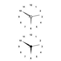 Clock face icon vector set. Wall Clock illustration sign collection. Time symbol. watch symbol or logo.