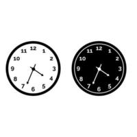 Clock face icon vector set. Wall Clock illustration sign collection. Time symbol. watch symbol or logo.