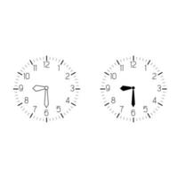 Clock face icon vector set. Wall Clock illustration sign collection. Time symbol. watch symbol or logo.