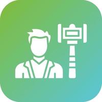 Judge Male Vector Icon Style