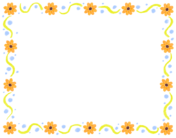 Yellow flower frame png