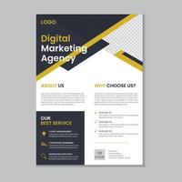 Corporate business flyer, Flyer cover design, Annual report, Corporate presentation, Agency marketing poster, Digital marketing flyer, Business brochure and editable print ready layout template design vector