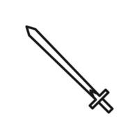 Editable Icon of Knight Sword, Vector illustration isolated on white background. using for Presentation, website or mobile app