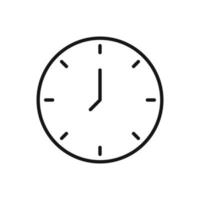 editable icono de hora pared reloj, vector ilustración aislado en blanco antecedentes. utilizando para presentación, sitio web o móvil aplicación