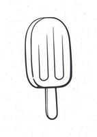 Hand drawn doodle of fruit popsicle ice lolly vector