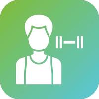Fitness Trainer Male Vector Icon Style
