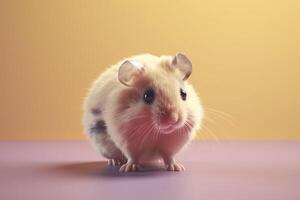 Banner with hamster. Copy space, background. . photo