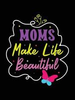 Colorful lettering mothers Day quote Happy mom shirt vector typography mommy loves t-shirt design