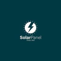 solar panel company identity logo simple modern vector