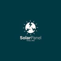 solar panel company identity logo simple modern vector