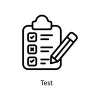 Test Vector  outline Icons. Simple stock illustration stock