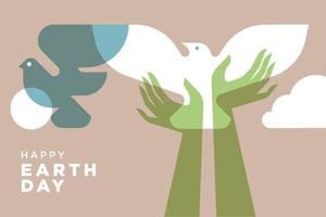 Earth day illustration. Ecology, environmental problems and environmental protection. Vector illustration concept for graphic and web design, business presentation, marketing and print material.