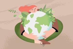 Earth day illustration. Ecology, environmental problems and environmental protection. Vector illustration concept for graphic and web design, business presentation, marketing and print material.