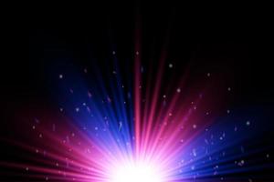 Solar flare with rays and searchlight. glow effect.the star flashed with sparkles. photo