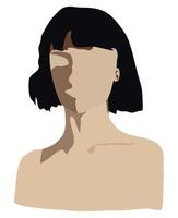 atsthetic abstract woman portrait vector