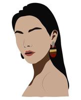 atsthetic abstract woman portrait vector