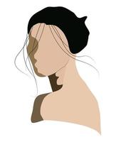 atsthetic abstract woman portrait vector