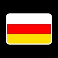 bandera de osetia del sur, colores oficiales y proporción. ilustración vectorial vector