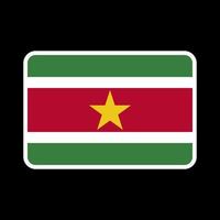 Suriname flag, official colors and proportion. Vector illustration.