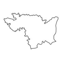 inferior sava mapa, región de Eslovenia. vector ilustración.