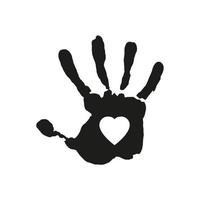 Handprint icon vector. Hand illustration sign. Hand Print symbol or logo. vector