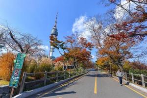 SEOUL, SOUTH KOREA - NOV 15, 2017-Seoul Tower on Namsan mountain, Seoul, South Korea photo