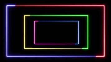 abstract colorful neon line motion background video