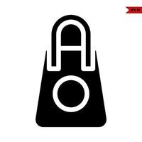 totebag glyph icon vector