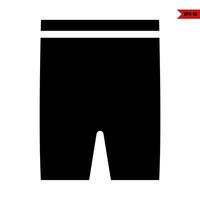 corto pantalones glifo icono vector