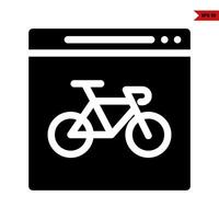 icono de glifo de bicicleta vector